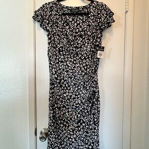 Ralph Lauren Black and White Floral Dress